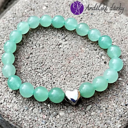 Náramek energetický z polodrahokamů - aventurín zelený