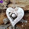 Kovové srdce - srdcová rolnička 10x10cm