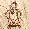 Anděl drátěný - srdečný 8 x 4,5 cm