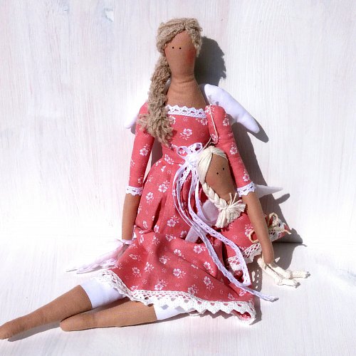 Andělka látková - červánkový soumrak 45 cm