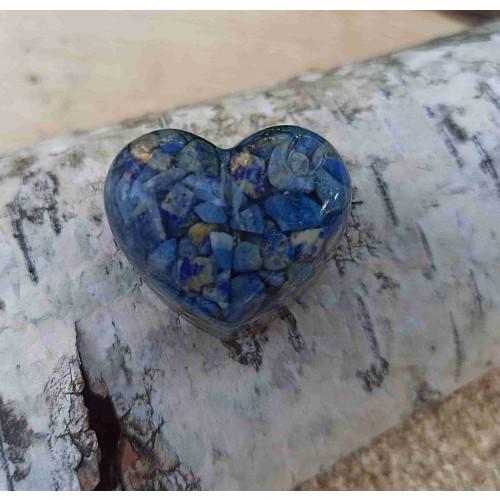 Orgonitové srdíčko moudrost komunikace  3 cm