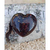 Orgonitové granátové srdíčko Vášeň a láska II. 3cm