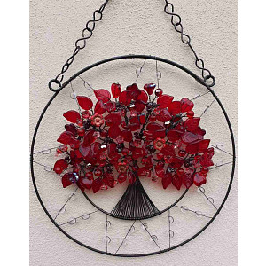 Drátovaný strom života - láska a vášeň 22 cm