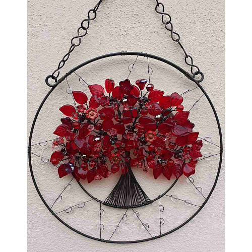 Drátovaný strom života - láska a vášeň 22 cm