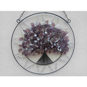 Drátovaný strom života zimní naděje 26 cm