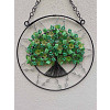 Drátovaný strom života - jarní energie sklo 21 cm