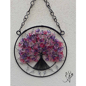 Drátovaný strom života - spirituální napojení  15,5 x 24 cm