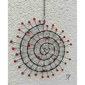 Drátěná slunohra spirála červánkový soumrak