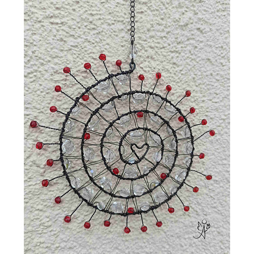 Drátěná slunohra spirála červánkový soumrak