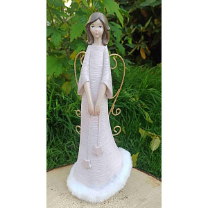 Anděl Andělská nevinnost II. růžový 30  cm