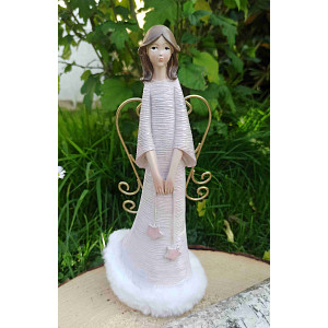 Anděl Andělská nevinnost II. růžový 22  cm