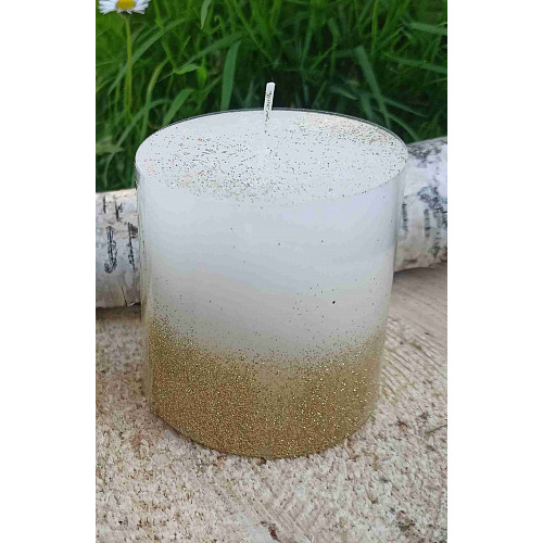 Svíčka bílo-zlatá