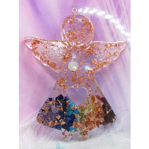 Orgonitový andílek harmonizace čaker 10 x 8 cm