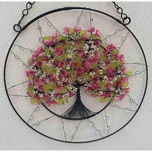 Drátovaný strom života - jarní probuzení přírody I.  24 cm