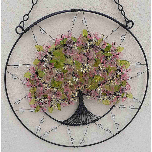 Drátovaný strom života - jarní probuzení přírody II.  24 cm