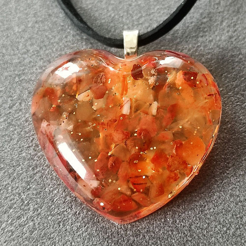 Orgonitové srdíčko prívěsek pohlazení srdce II. 3 cm