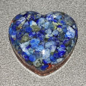 Orgonitové srdíčko moudrost komunikace s mědí 3 cm