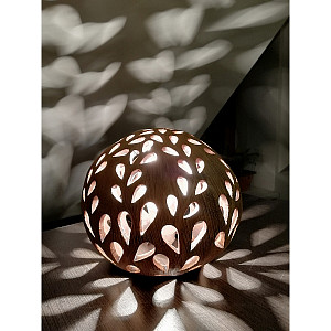 Vánoční lucerna keramická koule vánoční jas 15 cm