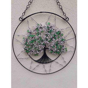 Drátovaný strom života - přírodní probuzení jara  24 cm