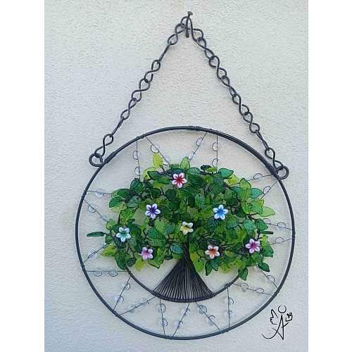 Drátovaný strom života - jarní probuzení přírody  24 cm