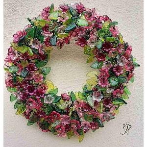 Drátovaný věněček - jarní souznění 18 cm