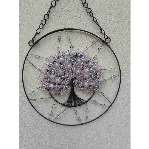 Drátovaný strom života zimní naděje 20 cm