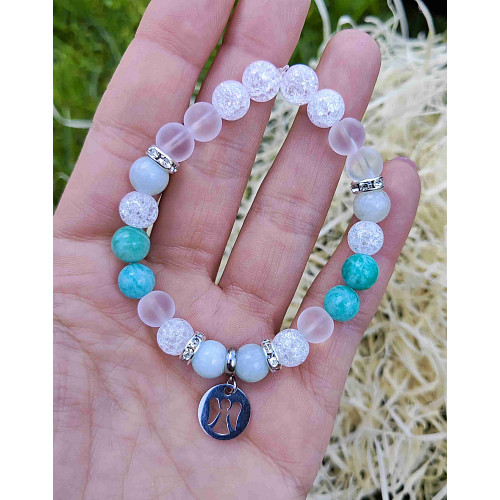 Náramek kuličkový - intuitivní ochrana - amazonit