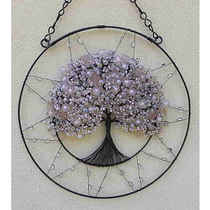 Drátovaný strom života zimní naděje 25 cm