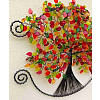 Drátovaný strom života otevřený  - barvy podzimu 24 cm