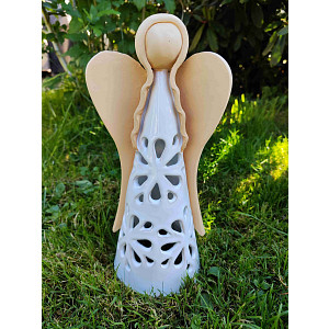 Vánoční svícen anděl 30 cm