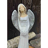 Andělská soška Jemnost 30 cm bílá, třpitky