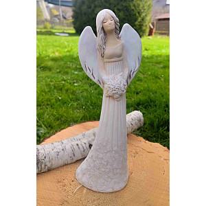 Andělská soška Jemnost 30 cm meruňková