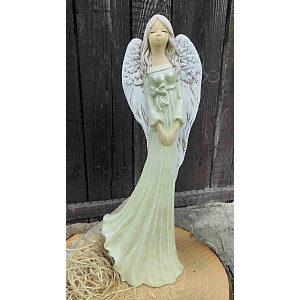 Andělská soška Nevinnost 40 cm zelenkavá