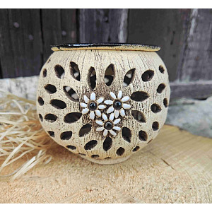 keramická aromalampa květinka 13 cm