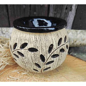 keramická aromalampa větvička štěstí 13 cm