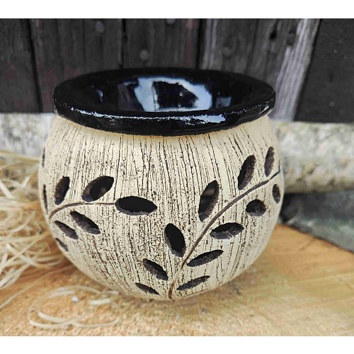 keramická aromalampa větvička štěstí 13 cm