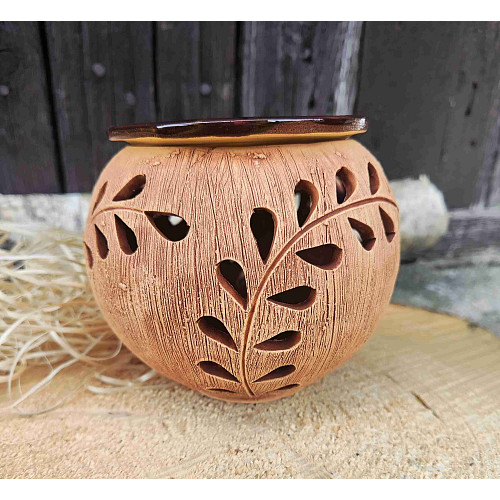 keramická aromalampa větvička štěstí II. 13 cm