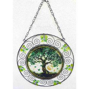 Drátovaná vitráž - srdeční energie II. 30,5 cm