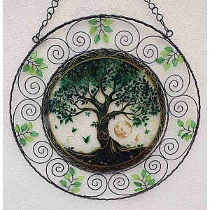 Drátovaná vitráž - energie stromu 30 cm