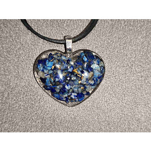 Orgonitové srdíčko přívěsek moudrost komunikace 2 cm