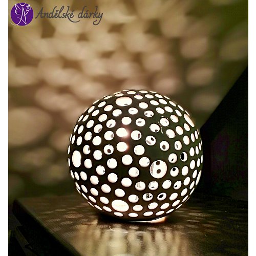 Lucerna keramická koule světelný roj 20 cm