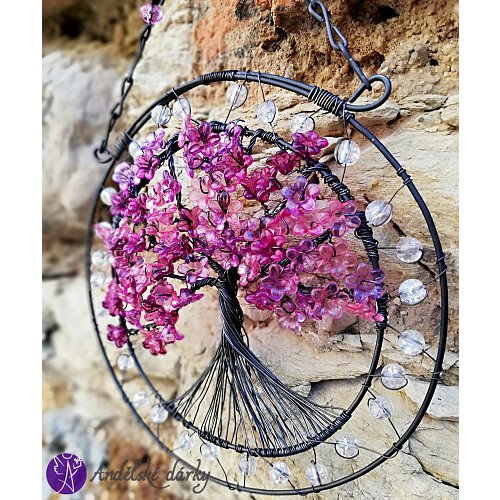 Drátovaný strom života - spirituální napojení  15 x 24 cm