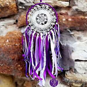 Lapač snů krajkový - spirituální vedení 16,5 cm x 56 cm