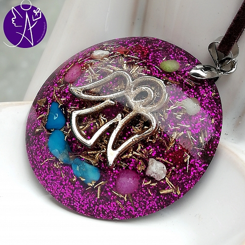 Orgonit - medailon andělský ochranný amulet 3,5 cm