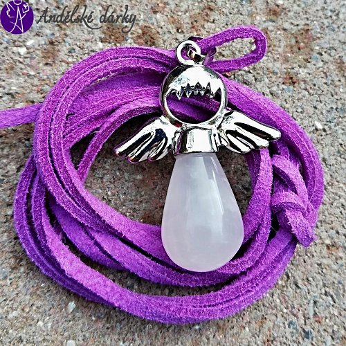 Andílek Růženínový 3,5 x 2,5 cm