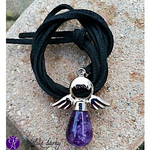 Andílek ametystový 3,5 x 2,5 cm