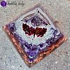 Orgonitová pyramida velká - ametyst a granát  Božská láska 6 x 7 cm