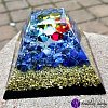 Orgonitová pyramida velká - Sodalit a Šungit léčení čaker 7 x 7 cm