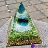 Orgonitová pyramida  velká - Fluorit a Olivín harmonie ducha a těla 6 x 7 cm