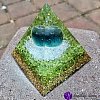 Orgonitová pyramida  velká - Fluorit a Olivín harmonie ducha a těla 6 x 7 cm